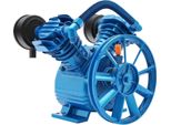Compressore D'aria - Testata Pompa - Cilindro In Ghisa - Potenza 2200 W - Portata 250 L/Min - Pressione 8 Bar - Numero Di Giri 1050 Giri/Min - Blu