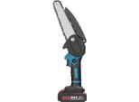 Mini Motosega - Segatrice A Batteria - 21 V - Lama Da 15,2 Cm - 2 Batterie Versione Ue - 5 M/S - Utilizzo Con Una Sola Mano - Argento