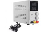 Alimentatore Da Laboratorio - Apparecchio Da Tavolo Cc - Regolabile Da 0 A 30 V - Ingresso 220 V Ca 50 Hz - Display A Led - Precisione Di Visualizzazione ±0,5 % - Regolazione Del Carico 50 Mv - Grigio