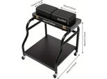 Carrello Per Pediluvio - Carrello - Rotelle Piccole - Ripiano In Legno - Da Montare Autonomamente - Per Centri Estetici E Massaggi - Nero