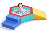 Blocchi Di Schiuma Con Piscina Di Palline Per Bambini Piccoli - Set Da Gioco Per Interni - Schiuma Di Lattice, Per Bambini Da 0 A 3 Anni, Impilabili, Morbidi, Ammortizzanti - Multicolore