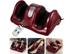 Massaggiatore Plantare - Shiatsu - Calore - Impastamento - Rotolamento - Compressione Dell'aria - Allevia La Fascite Plantare - Rivitalizza I Piedi Stanchi - Rosso