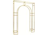 Arco Nuziale - Supporto Posteriore - Forma Quadrata Interna - Metallo - 1,8 X 2,4 M - Autoportante - Oro