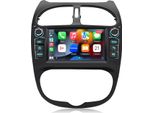 Autoradio Android 15 Da 7 Pollici 2+32 Gb Per Peugeot 206 206CC 206SW 2001-2016 Wireless Carplay Android Auto Wifi Gps Navi Rds Dsp Dab+ Bt