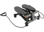 Twist Stepper - Mini Stepper Idraulico - Display Lcd, Piedini A Ventosa, Fasce Elastiche, Max. 120 Kg, 33,5×41,5×19 Cm - Nero