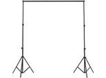 Treppiede Per Sfondo - Sistema Di Sfondo Regolabile - 3×2 M - Altezza 0,8–2 M - Carico Massimo 5 Kg - Con Borsa Per Il Trasporto - Nero