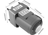 Motoriduttore Elettrico - Monofase Asincrono Ca - 40 W - Ca 220 V - 9 Giri/Min - Rapporto Di Trasmissione 15:1 - Regolazione Della Velocità