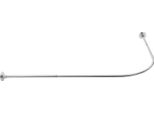 Asta Per Tenda Doccia - A Forma Di L, Montaggio A Parete - Regolabile 72–95 X 90–130 Cm - Acciaio Inossidabile - Estensibile - Per Vasca Da Bagno E Doccia
