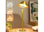 Rosikey Lampada Da Tavolo Led Senza Fili - Lampada Da Tavolo Magnetica Orientabile A 360° Con Batteria Ricaricabile - Lampada Da Comodino Dimmerabile Oro Set Da 1