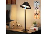 Lampada Da Tavolo Led Rosikey Senza Fili - Lampada Da Tavolo Ricaricabile Magnetica Orientabile A 360° - Lampada Da Comodino Dimmerabile Nera Set Da 1