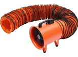 Ventilatore Assiale Industriale - F-64 Ventilatore Portatile Per Condotti - 320 W, 220 V Ca, Tubo Flessibile Da 10 M, 2800/3300 Giri/Min, 68 Db, Ce - Arancione