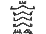 Accessori Per Cavo Lat Pulldown - Set Di 7 Accessori - Capacità Di Carico 300 Kg - Aste/Impugnature Rivestite In Pvc - Per Palestra Domestica E Allenamento Della Schiena - Nero