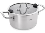 Orion | Casseruola Con Coperchio In Vetro - 22 Cm - 4,3 L - Pentola In Acciaio Inox - Adatta All'induzione - Lavabile In Lavastoviglie - Venezia
