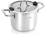 Orion | Casseruola Con Coperchio In Vetro - 18 Cm - 3,5 L - Pentola In Acciaio Inox - Adatta All'induzione - Lavabile In Lavastoviglie - Venezia