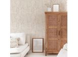 Carta Da Parati Adesiva Labirinto Ecru In Vinile Lavabile E Rimovibile - 1 Rotolo 50X300 Cm - Decochic