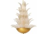 Casa Padrino Lampadario In Ottone Antico / Grigio Chiaro H. 75,5 Cm - Qualità