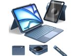 Case With Keyboard For Ipad Air 11 And Pro 11 Hou Qwertz 360° Rotating