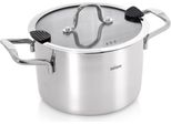Orion | Casseruola Con Coperchio In Vetro - 18 Cm - 2,3 L - Pentola In Acciaio Inox - Adatta All'induzione - Lavabile In Lavastoviglie - Venezia
