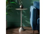 Wohnling Tavolino In Alluminio 28 Cm - Piccolo Tavolino Rotondo In Metallo Argento - Tavolino Da Salotto Di Design - Tavolino Decorativo - Tavolino Da Caffè - Tavolino In Metallo Fatto A Mano, Facile Da Pulire
