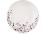 Orion | Piatto Fondo - Porcellana - Bianco - Motivo Floreale - Rotondo - 20,5 Cm - Lavabile In Lavastoviglie - Louka