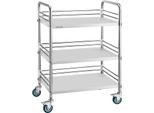 Carrello In Acciaio Inossidabile Vevor Carrello A 3 Ripiani Per Laboratorio E Cucina Con Ruote Bloccabili, Carrello Di Servizio Per Strutture Mediche, Vassoio Di Servizio Mobile Per Ospedali, Ristoranti E Cucine