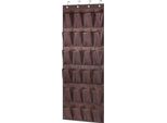 Borsa Porta Scarpe Da Appendere – Marrone – Organizer Per Scarpe – 24 Scomparti – Organizer Da Appendere Alla Porta – Contenitore Da Appendere