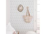 Carta Da Parati Adesiva Foglie Blu In Vinile Lavabile E Rimovibile - 1 Rotolo 50X300 Cm - Decochic