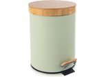 Orion | Cestino Per Rifiuti - Metallo - 5 L - Cestino Per Rifiuti Con Pedale - Cestino Verde - Ideale Per Bagno, Camera Da Letto - Greenish