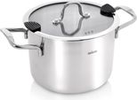 Orion | Casseruola Con Coperchio In Vetro - 20 Cm - 4,6 L - Pentola In Acciaio Inox - Adatta All'induzione - Lavabile In Lavastoviglie - Venezia