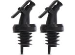Orion | Versatore Per Bottiglie - Set Di 2 - Versatore In Acciaio Inox - Riempitore Di Bottiglie Universale - Nero