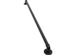 Ringhiera Per Scale / Corrimano - Ringhiera Industriale In Tubolare - Tubo In Ferro Zincato - Montaggio A Parete - 3 Segmenti - Lunghezza 3,66 M - Distanza Dalla Parete 8 Cm