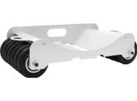 Ausilio Per Manovre Auto - Carrello Per Ruote - Capacità Di Carico 2041 Kg - 14 Rotelle Fisse - Acciaio 4 Mm - 60×32,9×17 Cm - Argento