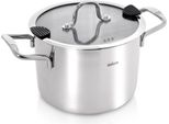 Orion | Casseruola Con Coperchio In Vetro - 16 Cm - 2,3 L - Pentola In Acciaio Inox - Adatta All'induzione - Lavabile In Lavastoviglie - Venezia