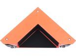 Rotelle Per Mobili - Set Di 4 Rotelle Angolari A 3 Ruote - Fino A 639 Kg - Profondità Di Inserimento 6 Cm - Altezza 9 Cm - Acciaio Al Carbonio Epoliuretano- Nero/Arancione