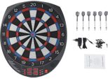Set Di Freccette Elettroniche - Bersaglio - Conteggio Automatico Dei Punti - 27 Modalità Di Gioco - Montaggio A Parete - 6 Freccette - 50 Cm - Nero