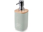 Orion | Dispenser Per Sapone - Verde - 350 Ml - In Pietra Fusa - Dispenser Con Pompa - Dispenser Per Il Bagno - Greenish
