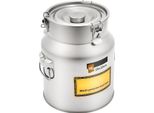 Lattiera In Acciaio Inossidabile - Contenitore Per Alimenti - Capacità 14 L - Acciaio Inossidabile 201 - Coperchio Ermetico - Guarnizione In Silicone - Spessore Delle Pareti 0,8 Mm - Altezza 32 Cm