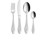 Orion | Set Di Posate Argento - 24 Pezzi In Acciaio Inox - Per 6 Persone - Coltelli, Forchette, Cucchiai E Cucchiaini - Lavabile In Lavastoviglie