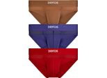 2EROS - Intimo Da Uomo Slips - Morpheus Brief Multipack Brown + Purple +Red - Taglia Xl