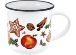 Orion | Tazza Da Caffè - Tazza Da Bere - In Vetroceramica - Con Manico - 330 Ml - Bianco - Motivo Natalizio