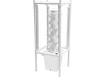 Idroponica Torre Verticale Per Piante - Set Di Coltivazione - 6 Livelli - 30 Fori Per Piante - Con Indicatore Del Livello Dell'acqua - 39×39×97 Cm - Bianco