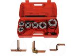 Set Di Filettatrici Per Tubi - Filettatrice Manuale Per Tubi - Bspt - Acciaio - Set Per Installatori Con Teste Di Taglio - Per La Lavorazione Dei Metalli - Rosso
