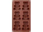 Orion | Stampo In Silicone - Stampo Per Pan Di Spagna - Teglia - Teglia Per Muffin - Marrone - Orsetti - 30X17,5X2 Cm
