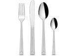 Orion | Set Di Posate Argento - 24 Pezzi In Acciaio Inox - Per 6 Persone - Coltelli, Forchette, Cucchiai E Cucchiaini - Lavabile In Lavastoviglie