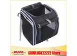 Borsa Da Trasporto Per Gatti - Zaino/Cestino Per Bicicletta - Rete Traspirante - Finestra Per L'alimentazione - Cerniera - Per Gatti Di Piccola Taglia E Gattini - A Mani Libere - Nero