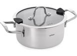 Orion | Casseruola Con Coperchio In Vetro - 20 Cm - 3 L - Pentola In Acciaio Inox - Adatta All'induzione - Lavabile In Lavastoviglie - Venezia