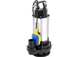 Pompa Per Acque Sporche - Pompa Sommersa - Potenza 1500 W - Portata 36.000 L/H - Alloggiamento In Acciaio Inossidabile - Interruttore A Galleggiante - Nero