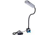 Lampada Led Per Macchine - Lampada Da Lavoro Cnc - Base Magnetica - Braccio Flessibile - Impermeabile - 10 W - 220 V Cc - Interruttore Rotante - Nero