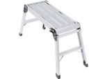 Piattaforma Di Lavoro In Lega Di Alluminio - Scala A Piattaforma Pieghevole - Portata 150 Kg - Tappetino Antiscivolo - Bloccaggi Di Sicurezza - 108×41×50 Cm