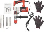 Martello Perforatore Elettrico - Martello Rotativo - 2200 W - 0-930 Giri/Min - 3300 Colpi/Min - 6 Punte - 220 V Spina Ue 50 Hz - Rosso